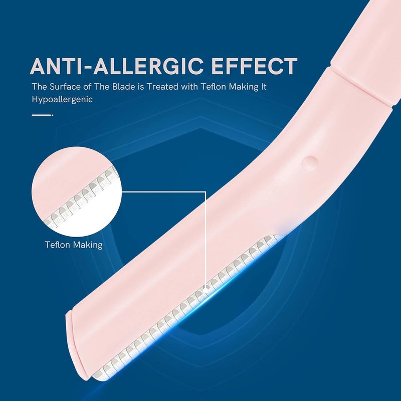 Cut it Eyebrow Razors w/Dermaplane Razors Set - Japanese Blades Razors - Small Face Razors for Peach Fuzz and Fine Hair, Multipurpose Exfoliating Dermaplaning Tools for Men, 12 Packs - Image 3